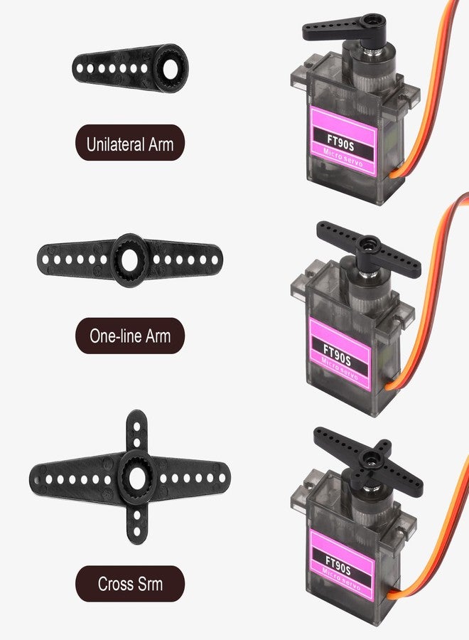 FORIOT 6Pcs FT90S 9g Micro Servo Motors with All-Metal Gears, High Torque, and 180° Rotation - for Arduino Robot Projects, RC Airplanes, Cars, Boats - Image 5